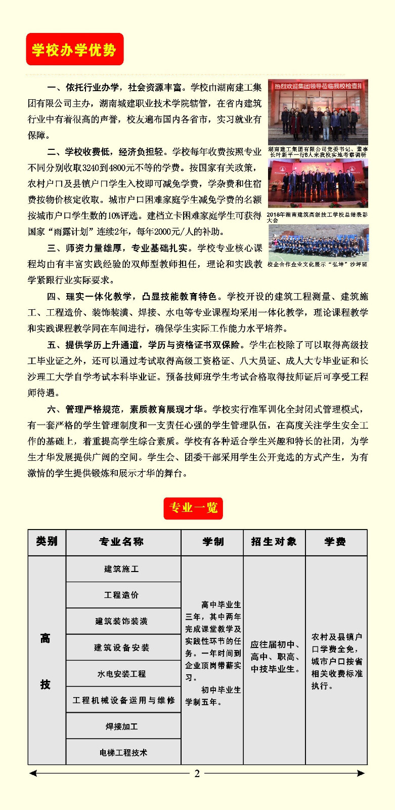 湖南建筑高級技工學(xué)校、招生計劃