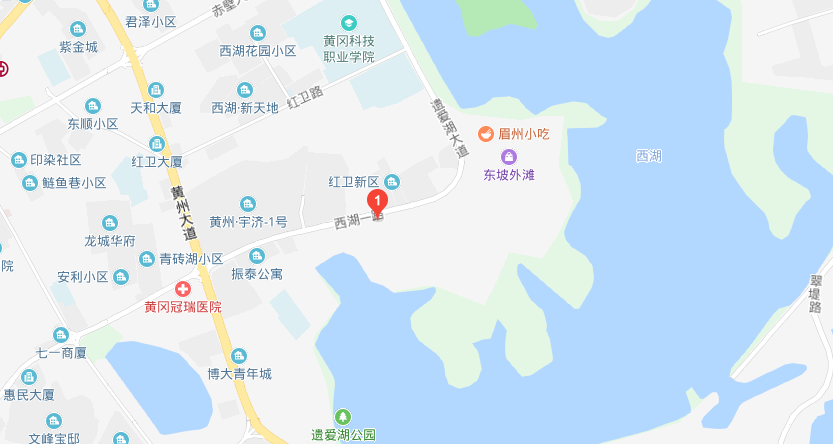 黃岡水利電力學(xué)校位置地圖