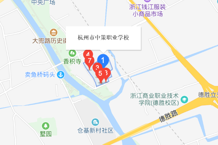 杭州市中策職業(yè)學校地址、校園在哪里